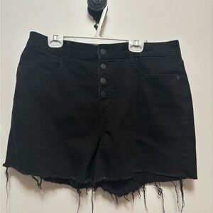 Old Navy Black Frayed Hem Jean Shorts